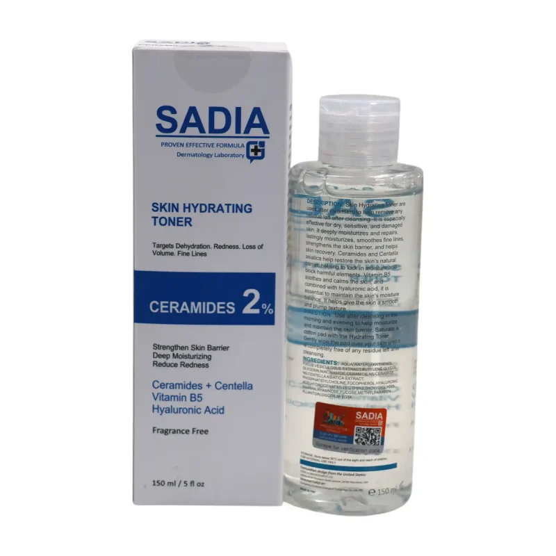 Sadia Skin Hydrating Toner Ceramides 2% – 240ML Click to enlarge Sadia Skin Hydrating Toner Ceramides 2% – Back